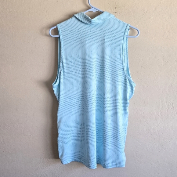 Under Armour Fitted Heatgear Sleeveless Golf Shirt Mint Color Size Large - Picture 3 of 6